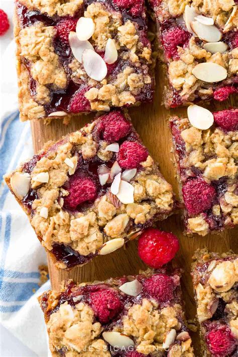 How to make vegan raspberry crumble bars what i love about this recipe is that these bars are really easy to make! Homemade Raspberry Breakfast Bars - Jessica Gavin