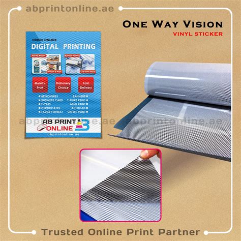 One Way Vision Sticker Printing Ab Print Online