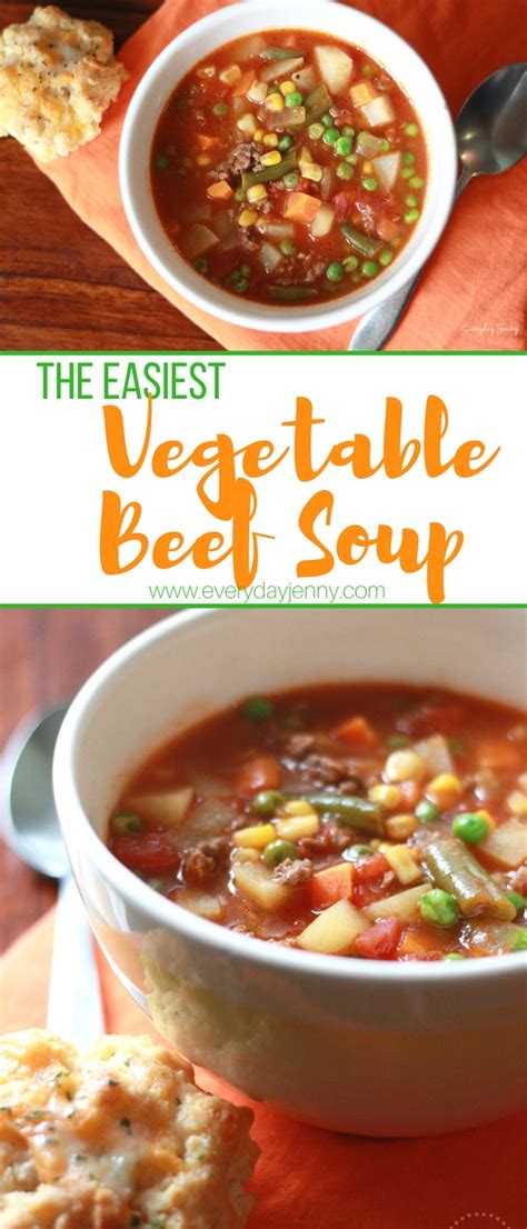 Throw lots of vegetables into a big pot, add stock and herbs, and. EASY VEGETABLE BEEF SOUP | EVERYDAY JENNY