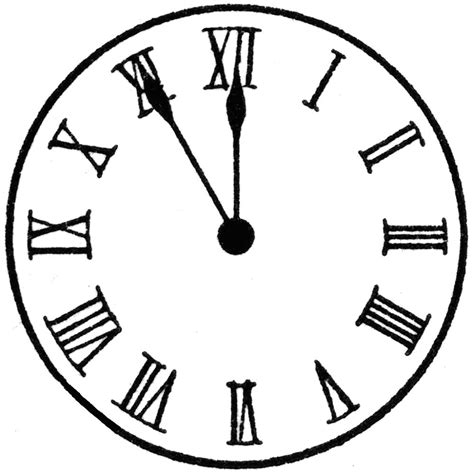 1 12 Roman Numerals Clock Face Clock Face Clock Clock Clipart