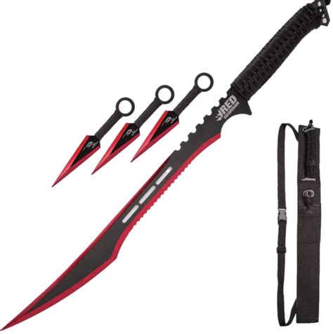 Guardian Ninja Sword And Kunai Throwing Knife Set With Sheath Elite