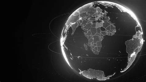 Slowly Rotating Transparent World Globe Planet Earth Motion Graphics