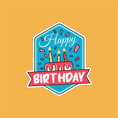Happy Birthday Badge Royalty Free Stock Svg Vector And Clip Art