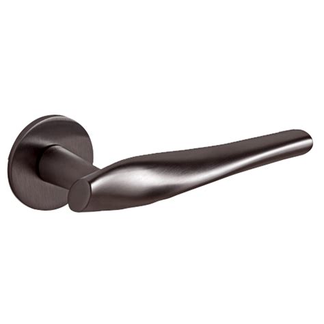 Buy Marilyn Door Lever Handle On Rose Brass Super Anthracite Satin