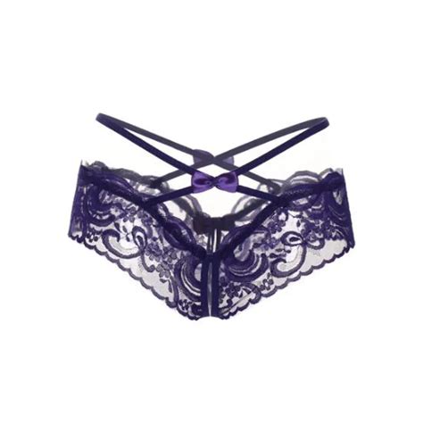 Sexy Lace Butterfly Lace Sexy Panties Perspective Open Thong Womens T Pants Low Waist Temptation