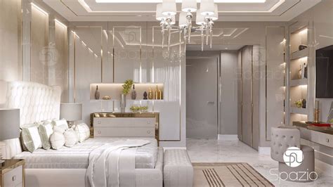 Another bedroom design trend set to make its mark in 2020 is the increased use of soft, natural materials. Luxury Master bedroom interior design in Dubai | 2020 | Spazio