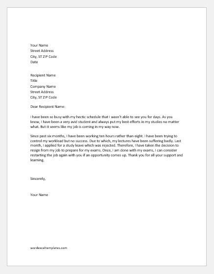 Resignation Letter Due To Low Salary Sample Resignation Letter