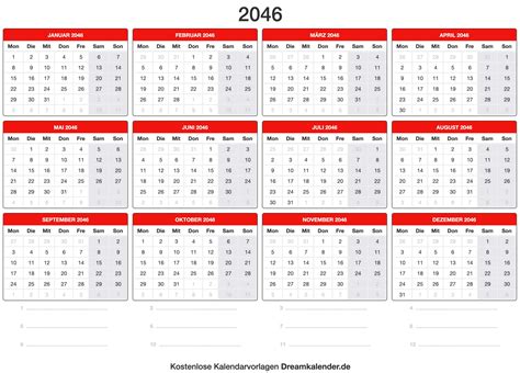 Kalender 2046