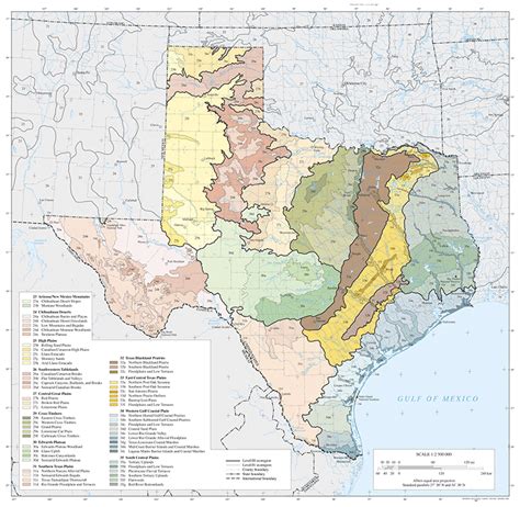 Usgs Ecoregions Of Texas · Full Map