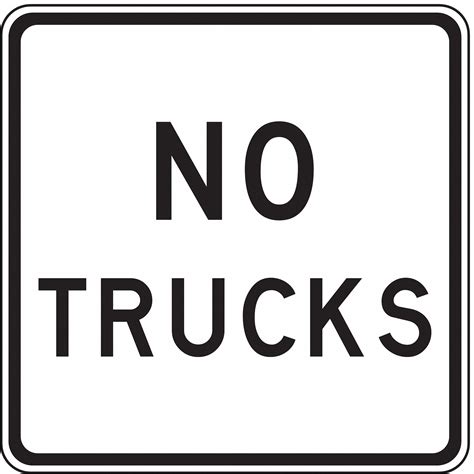 Lyle No Trucks Traffic Sign Sign Legend No Trucks Mutcd Code R5 2a