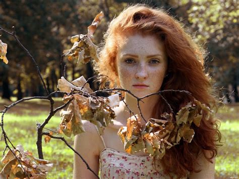 Hot Redhead Girl Freckles Nature Art Huge Print Poster Txhome D4204 In