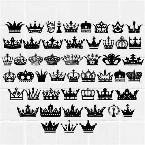 Crown Svg Bundle50 Crown Clipartcrowns Svg Princess Crown Etsy