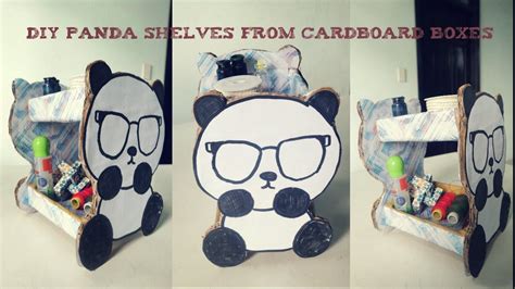 Diy Panda Shelves From Cardboard Boxes Youtube