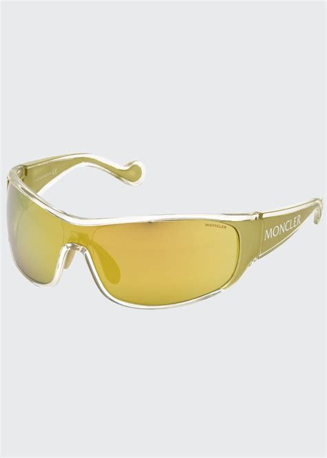 Moncler Lunettes Mirrored Wrap Shield Sunglasses Bergdorf Goodman