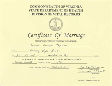 Marriage license vs certificate