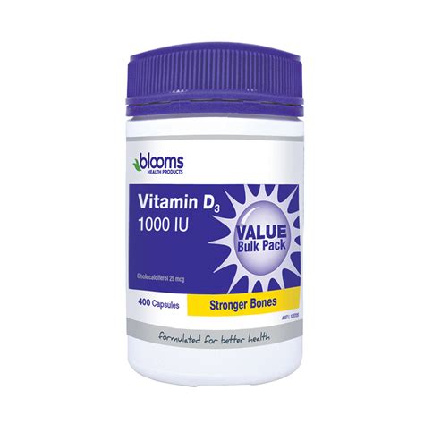 Blooms Health Products Vitamin D3 1000iu Natures Works