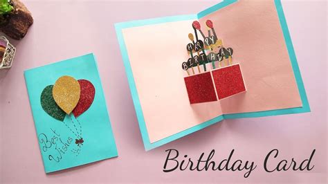 Paper Female Birthday Card Kids Birthday Card Rainbow Greeting Card