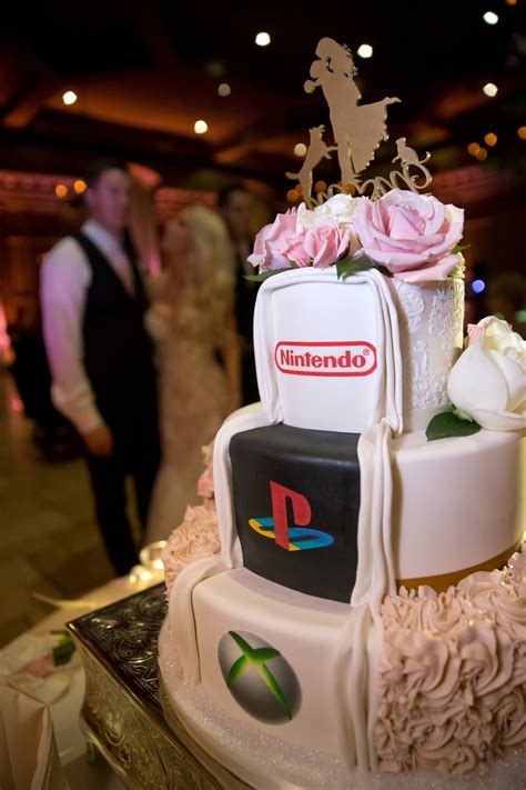 Creative Double Sided Cake Idea With A Nintendo Theme Grooms Cake On