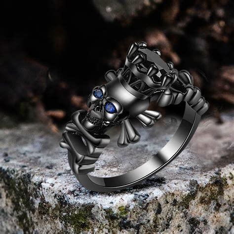 Skull King Brass Gothic Ring Gthic
