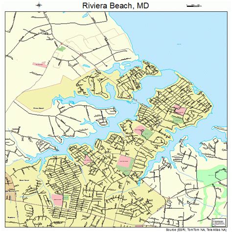 Riviera Beach Maryland Street Map 2466850