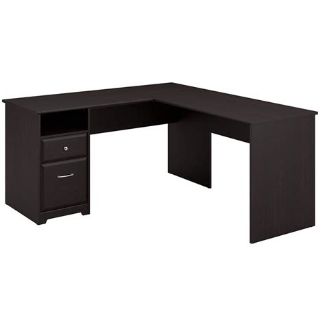 Atlin Designs 60w L Shaped Desk With Drawers In Espresso Oak Homesquare