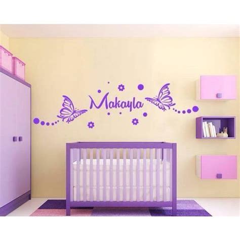 Personalised Name With Butterfly Wall Decal Dazzling Decals And Designs