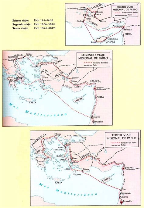 Más Biblia Viajes Del Apóstol Pablo Mapas