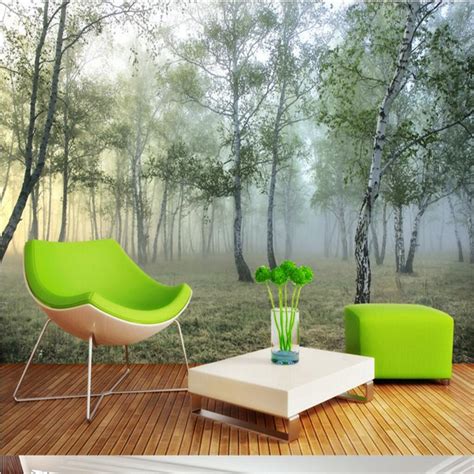 Beibehang Custom Photo Wallpaper Stick Green Forest 3d Landscape
