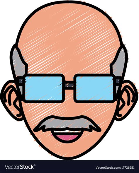 Old Man With Sunglasses Cartoon Royalty Free Vector Image