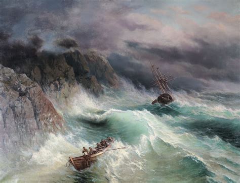 Ivan Aivazovsky Shipwreck On A Stormy Sea Mutualart