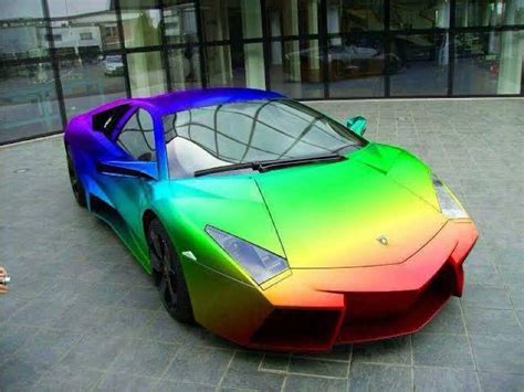 Found This Rainbow Lamborghini It Looks Very Cool Rrainboweverything