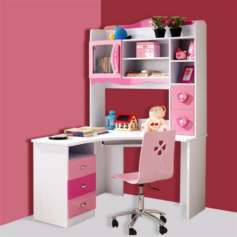 Adjustable foot pads, not far from being stable on uneven ground. Children's furniture princess piece corner computer desk ...