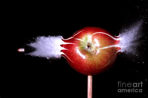 Bullet Hitting An Apple 8 Photograph By Ted Kinsman Fine Art America