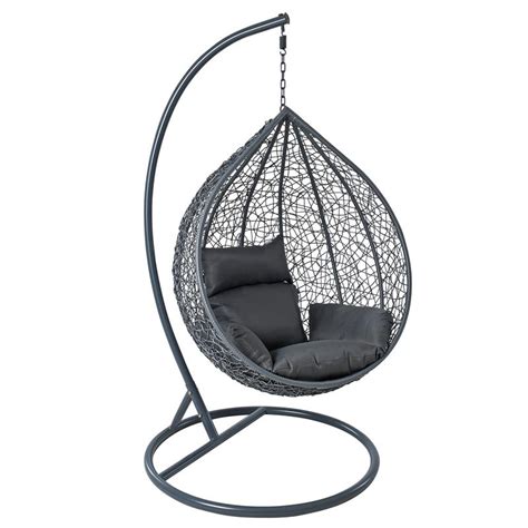 H�ngesessel polyrattan mit gestell farbe: Polyrattan Hängesessel mit Gestell Anthrazit