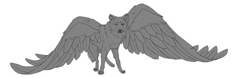 F2u Winged Wolf Base By Demnitate On Deviantart