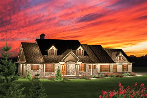 Ranch style house plans have seen renewed interest for their informal and casual, single story open floor plans and the ability to age in place. 3 Bedroom Rambling Ranch - 89821AH | Architectural Designs ...