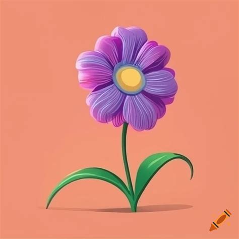 Cute Cartoon Flower On Craiyon