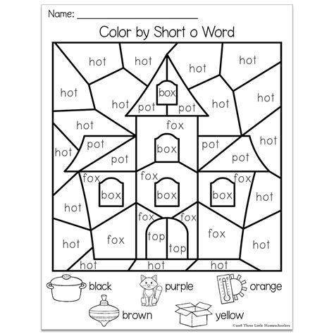 Halloween Color By Cvc Word Cvc Words Phonics Words Halloween Words