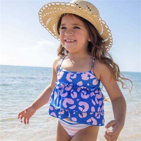 Blueberry Bay Girl Crowne Caribbean 2pc Swimsuit Ruffle Me This