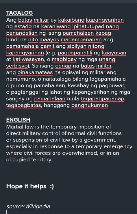 Ano Ang Batas Militar Brainlyph