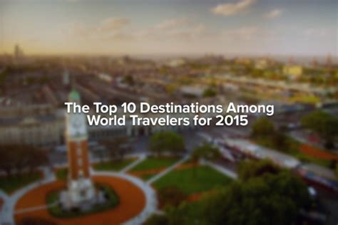 Global Marketing The Top 10 Travel Destinations For 2015