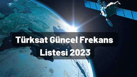 Türksat 2023 Otomatik Uydu Kanal Ayarlama Frekansları