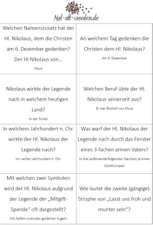 „bald ist muttertag, bemerkte mia als sie mit ihrer mutter beim mittagessen saß. Das große Nikolaus-Quiz. 40 Rätselfragen zum Ausdrucken ...