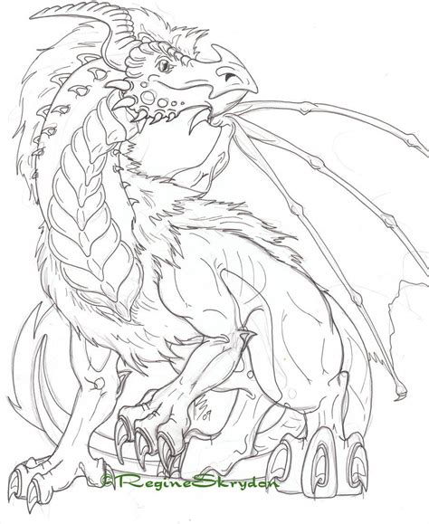 printable dragon coloring pages for adults coloring home