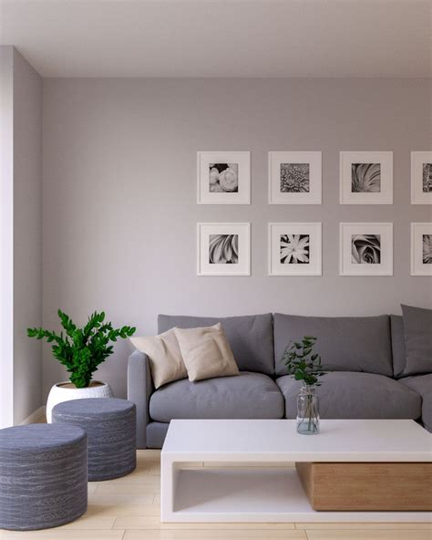 Light Gray Wall With Dark Gray Couch Paint Colors For Living Room