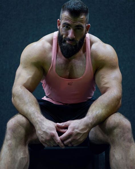 Nick Pulos Stunt Actor Hairy Muscle Men Beard Model Muscle Men