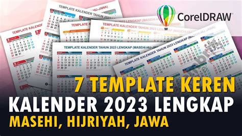 Link Download Calendar 2023 Coreldraw Lengkap Masehi Dan Hijriyah 12