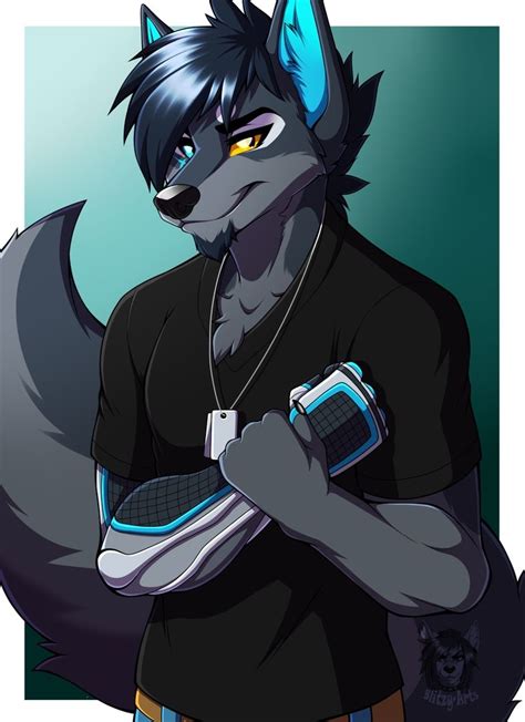 Anthro Male Wolf Drawing