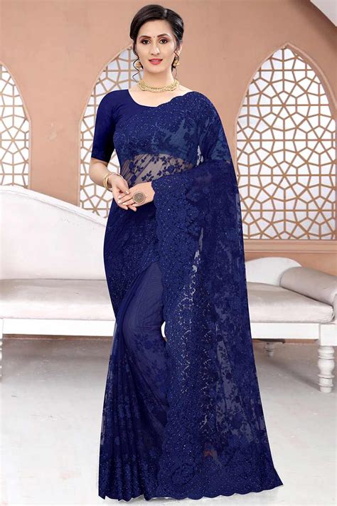 Royal Blue Saree Dresses Images 2022
