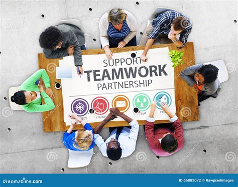 Support Teamwork Partnership Group Collaboration Concept Stock Photo